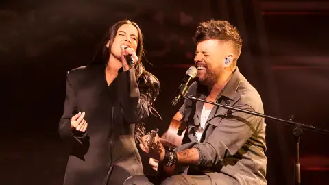 Chiara Oliver y Pablo López, en La Voz 2025 Chiara Oliver y Pablo López, en La Voz 2025