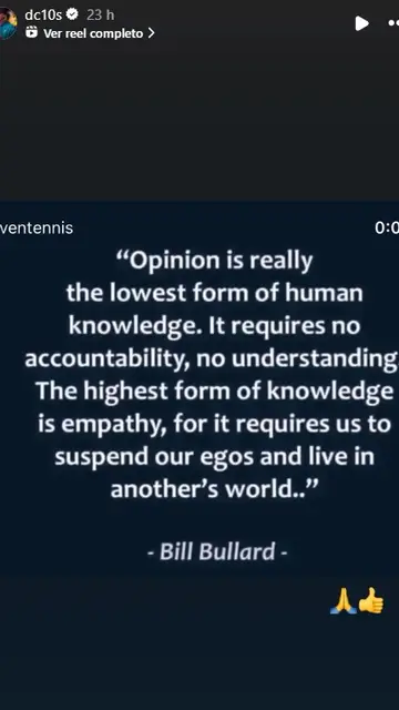 Publicación de Darren Cahill en su cuenta de Instagram Publicación de Darren Cahill en su cuenta de Instagram