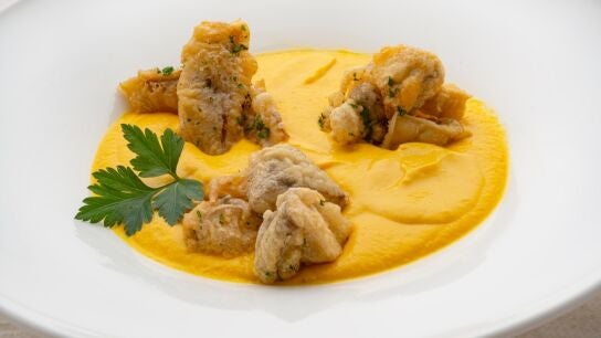 Crema de calabaza asada con setas, de Joseba Argui&ntilde;ano: "El sabor concentrado har&aacute; que quede m&aacute;s rica"