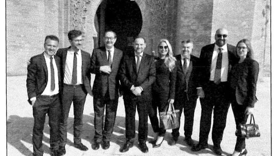 Santos Cerd&aacute;n en un viaje a Marruecos con Jos&eacute; Lu&iacute;s &Aacute;balos y Koldo