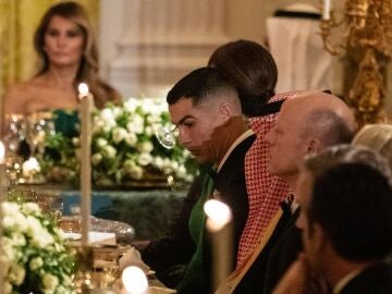 Cristiano Ronaldo en la cena de gala en la Casa Blanca