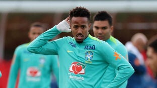 &Eacute;der Militao, en un entrenamiento de la selecci&oacute;n brasile&ntilde;a