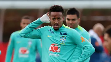 Éder Militao, en un entrenamiento de la selección brasileña Éder Militao, en un entrenamiento de la selección brasileña