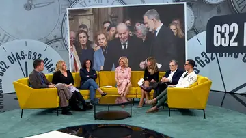 Almuerzo real, Felipe VI, emérito Juan Carlos, y Letizia Almuerzo real, Felipe VI, emérito Juan Carlos, y Letizia