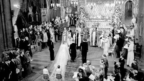 La boda de Isabel II y Felipe de Edimburgo se celebró en la Abadía de Westminster