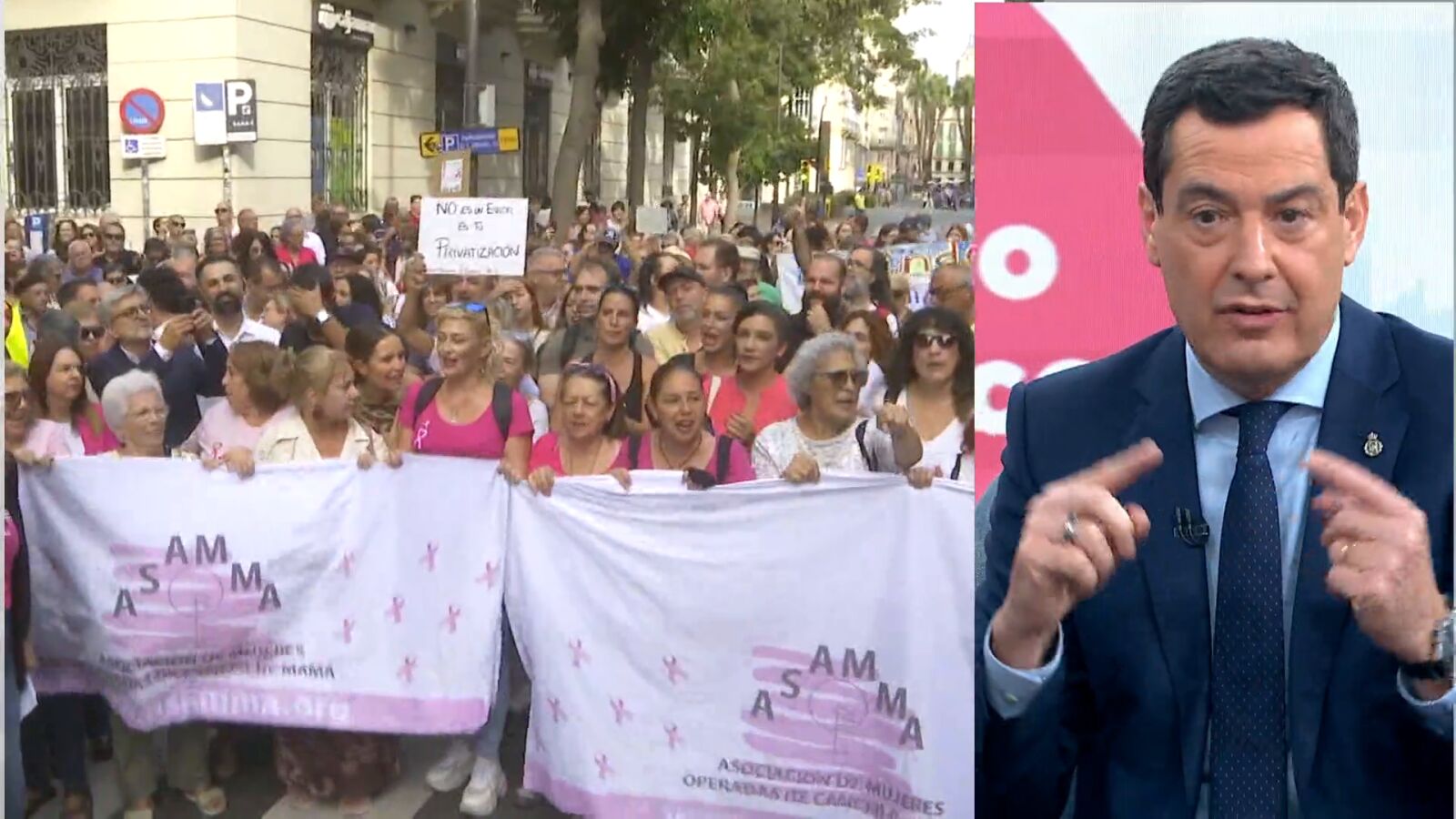 Juanma Moreno, a la asociación Amama, por los cribados de cáncer: 