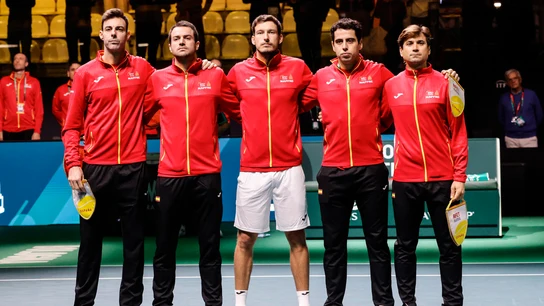 El equipo español de Copa Davis en Bolonia El equipo español de Copa Davis en Bolonia