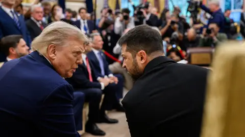 Foto de archivo del presidente de EEUU, Donald Trump, junto al presidente de Ucrania, Volodímir Zelenski Foto de archivo del presidente de EEUU, Donald Trump, junto al presidente de Ucrania, Volodímir Zelenski