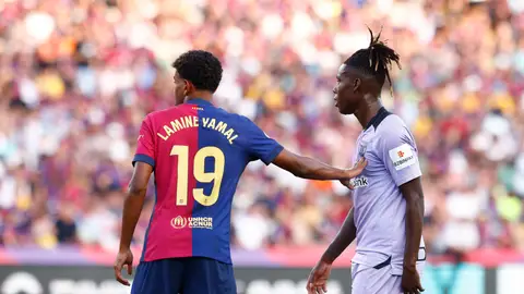 Lamine Yamal y Nico Williams, en un partido de LaLiga EA Sports Lamine Yamal y Nico Williams, en un partido de LaLiga EA Sports