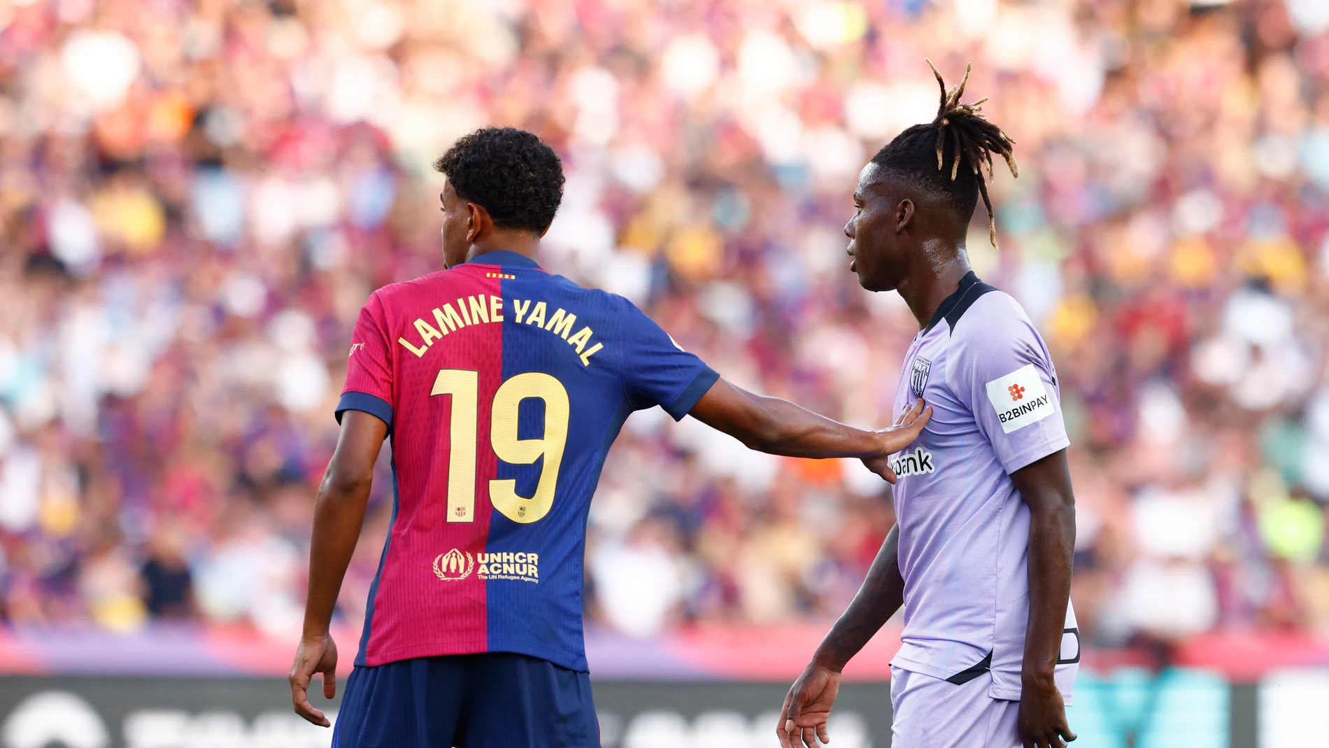 Lamine Yamal y Nico Williams, en un partido de LaLiga EA Sports Lamine Yamal y Nico Williams, en un partido de LaLiga EA Sports