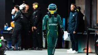 Fernando Alonso durante el GP de Las Vegas