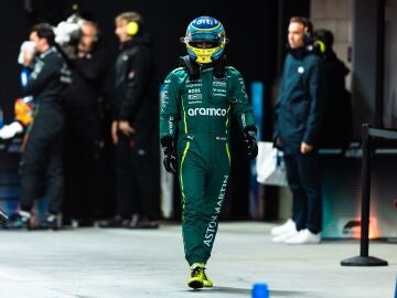 Fernando Alonso durante el GP de Las Vegas