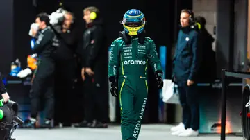 Fernando Alonso durante el GP de Las Vegas Fernando Alonso durante el GP de Las Vegas