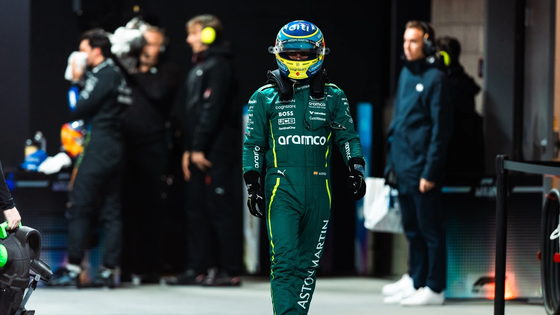 Fernando Alonso durante el GP de Las Vegas Fernando Alonso durante el GP de Las Vegas