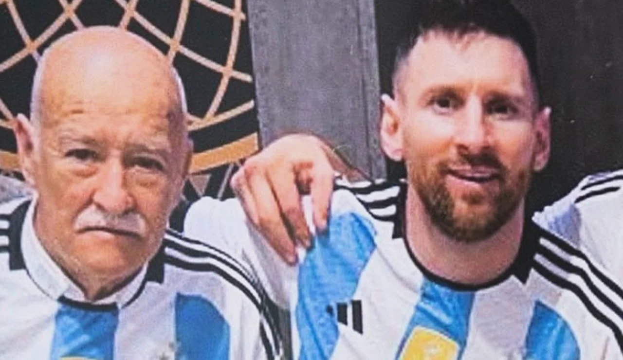 Leo Messi, junto a Omar Souto