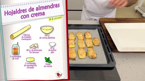 Ingredientes Hojaldres de almendras con crema