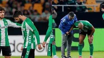 Isco y Amrabat se duelen tras la acción en el Villamarín frente al Utrecht Isco y Amrabat se duelen tras la acción en el Villamarín frente al Utrecht