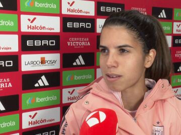 Alba Redondo atiende a Antena 3 Deportes