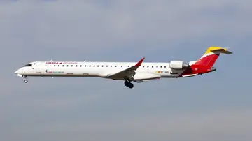 Imagen de archivo de un avión de Iberia Imagen de archivo de un avión de Iberia