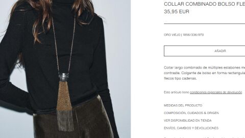 Collar combinado bolso flecos