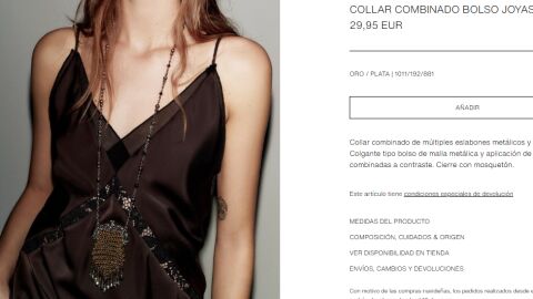 Collar combinado bolso joyas