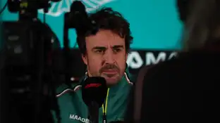 Fernando Alonso atiende a los medios antes del GP de Qatar Fernando Alonso atiende a los medios antes del GP de Qatar