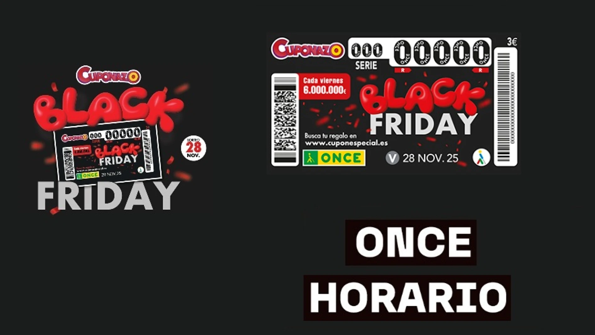 Horario del Cuponazo del Black Friday 2025 de la ONCE Horario del Cuponazo del Black Friday 2025 de la ONCE