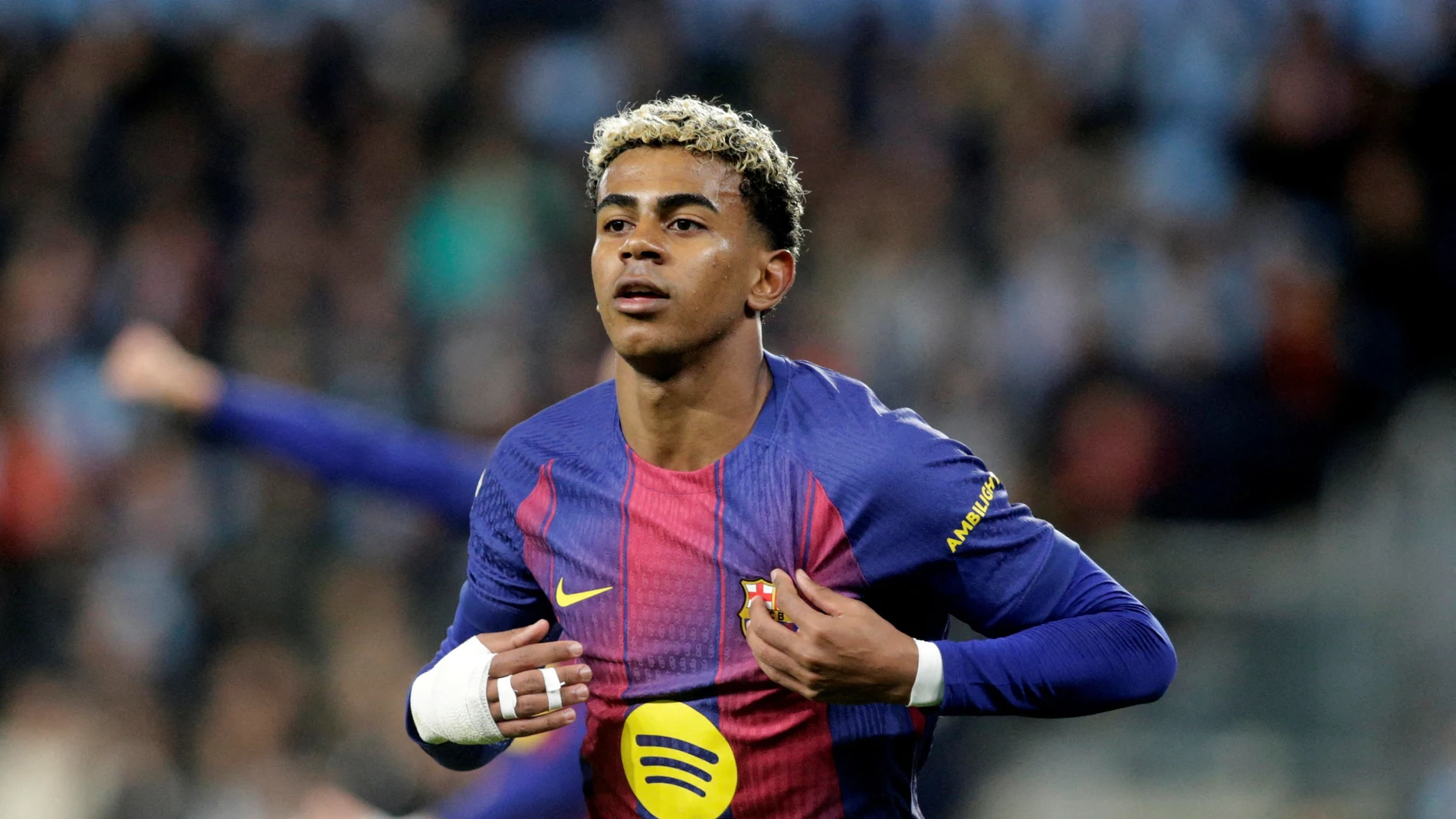 Lamine Yamal, en un partido de Liga con el Barcelona Lamine Yamal, en un partido de Liga con el Barcelona