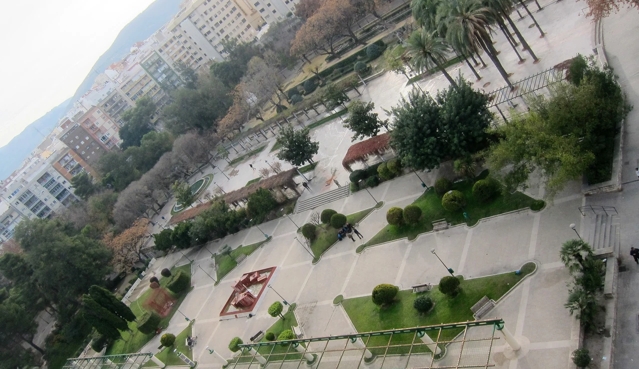 Imagen del parque de la Concordia, Jaén