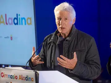 Imagen del actor estadounidense Richard Gere durante el acto de Fundación Aladina Imagen del actor estadounidense Richard Gere durante el acto de Fundación Aladina