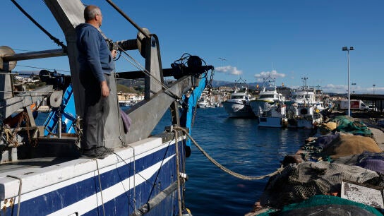 Barcos de arrastre en el puerto de La Caleta de V&eacute;lez-M&aacute;laga