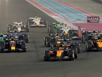 Salida de la carrera al sprint en Catar