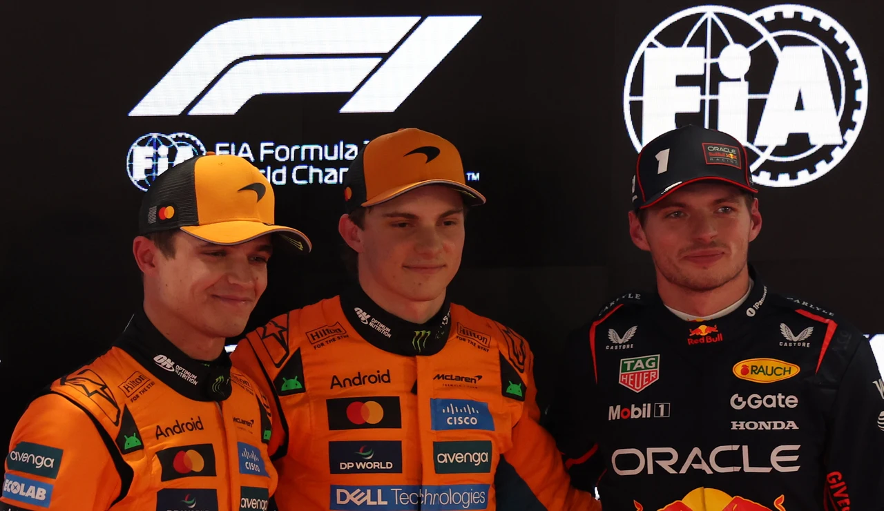 Norris, Piastri y Verstappen tras la qualy del GP de Catar