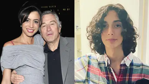 Drena y su padre Robert De Niro junto a una imagen de Leandro De Niro Rodríguez Drena y su padre Robert De Niro junto a una imagen de Leandro De Niro Rodríguez