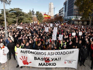 Imagen de la manifestaci&oacute;n convocada por la Plataforma por la Dignidad de los Aut&oacute;nomos en Madrid