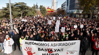 Los autónomos se manifiestan contra la 