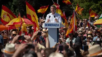 Feijóo en la manifestación en Madrid el 8 de junio de 2025 Feijóo en la manifestación en Madrid el 8 de junio de 2025
