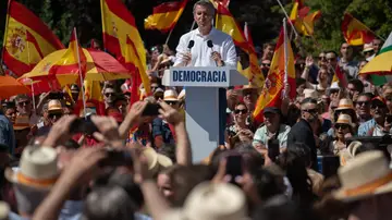 Feijóo en la manifestación en Madrid el 8 de junio de 2025 Feijóo en la manifestación en Madrid el 8 de junio de 2025