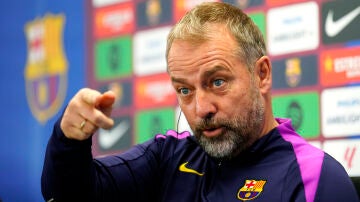 Hansi Flick, en rueda de prensa