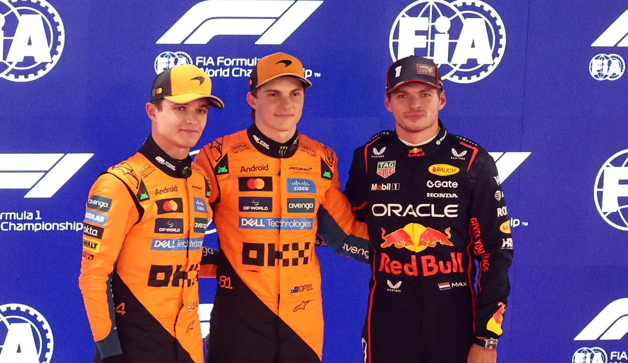 Norris, Piastri y Verstappen, en Lusail