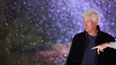Richard Gere en el encendido del árbol de Navidad de Murcia Richard Gere en el encendido del árbol de Navidad de Murcia
