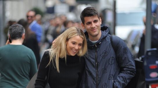 &Aacute;lvaro Morata y Alice Campello