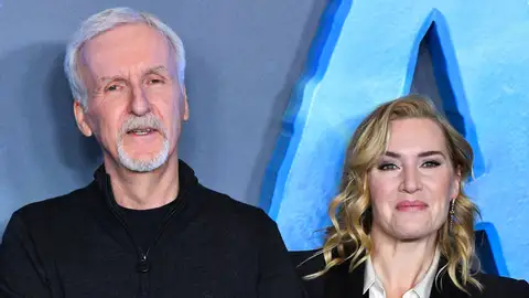 James Cameron y Kate Winslet James Cameron y Kate Winslet