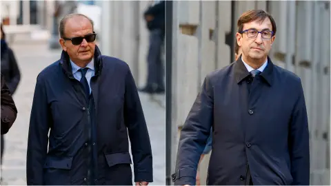 Justo Vicente Pelegrini, exdirector de Construcción de Acciona en España, y Tomás Olarte, exdirector de la zona norte Justo Vicente Pelegrini, exdirector de Construcción de Acciona en España, y Tomás Olarte, exdirector de la zona norte