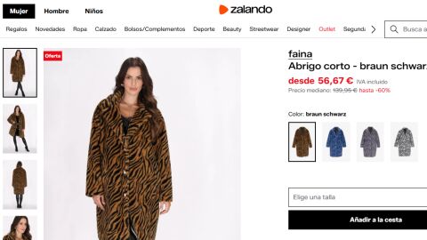 Abrigo animal print de Zalando