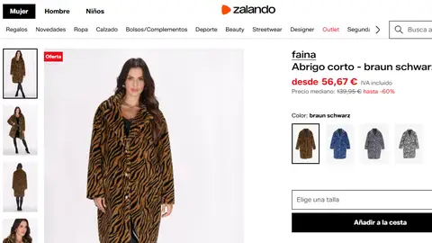 Abrigo animal print de Zalando Abrigo animal print de Zalando