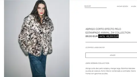 Abrigo animal print de Zara Abrigo animal print de Zara