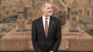 Felipe VI El Rey Felipe VI durante el acto de entrega del IX Premio Reino de España a la Trayectoria Empresarial, en el Palacio Real de El Pardo, a 1 de diciembre de 2025, en Madrid (España). En esta edición ha recibido el galardón la presidenta de honor de Galletas Gullón, María Teresa Rodríguez, una compañía que se fundó en 1892 y que dirigió desde 1983, tras el fallecimiento de su marido, José Manuel Gullón, hasta su jubilación en 2019. Galletas Gullón es hoy en día la única empresa galletera famil...