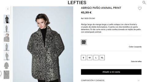Abrigo animal print de Lefties