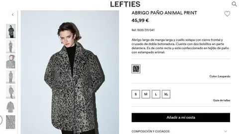 Abrigo animal print de Lefties Abrigo animal print de Lefties